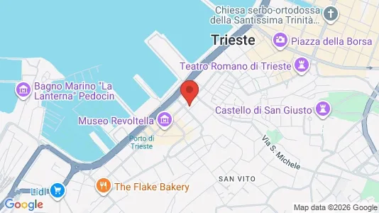 Apartments for rent i Trieste - kort over placeringen