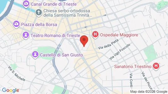 Apartments for rent i Trieste - kort over placeringen