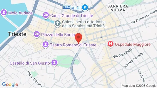 Apartments for rent i Trieste - kort over placeringen