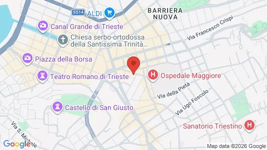 Apartments for rent i Trieste - kort over placeringen