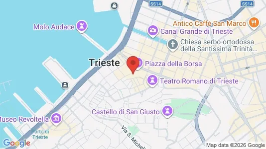 Apartments for rent i Trieste - kort over placeringen