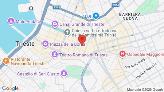 Apartments for rent i Trieste - kort over placeringen