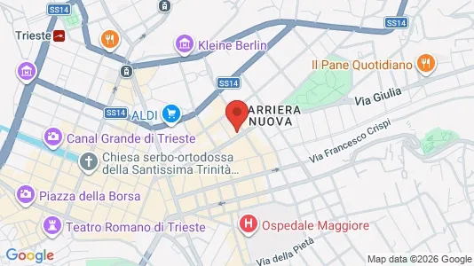 Apartments for rent i Trieste - kort over placeringen