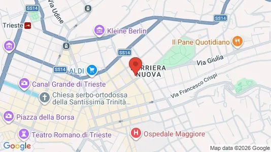 Apartments for rent i Trieste - kort over placeringen