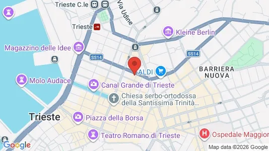 Apartments for rent i Trieste - kort over placeringen