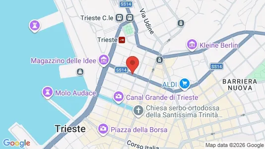 Apartments for rent i Trieste - kort over placeringen