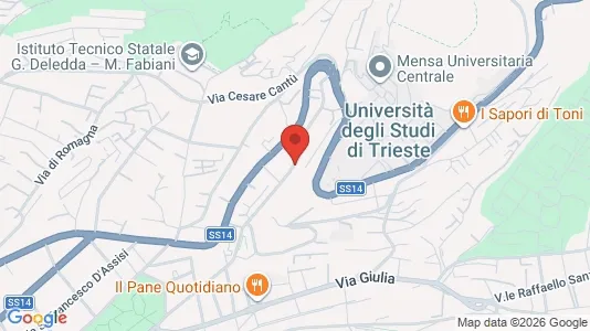 Apartments for rent i Trieste - kort over placeringen