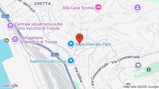 Apartments for rent i Trieste - kort over placeringen