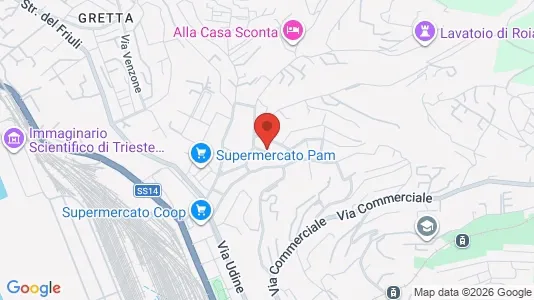 Apartments for rent i Trieste - kort over placeringen