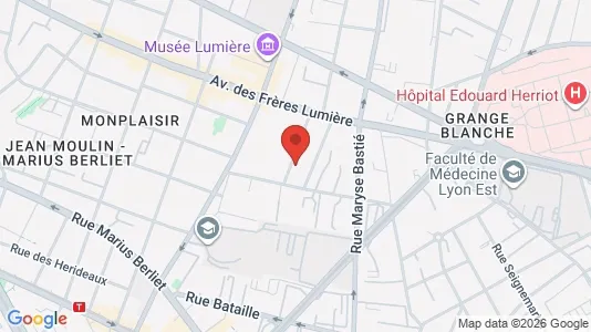 Apartments for rent i Lyon - kort over placeringen
