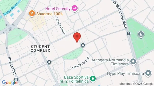 Apartments for rent i Timişoara - kort over placeringen