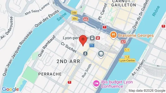 Apartments for rent i Lyon - kort over placeringen