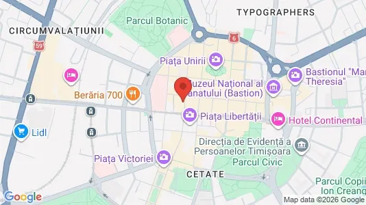 Apartments for rent i Timişoara - kort over placeringen