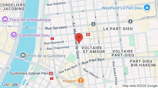 Apartments for rent i Lyon - kort over placeringen
