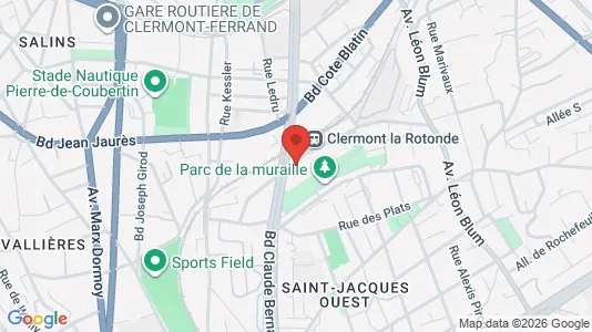 Apartments for rent i Clermont-Ferrand - kort over placeringen