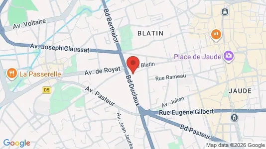 Apartments for rent i Clermont-Ferrand - kort over placeringen
