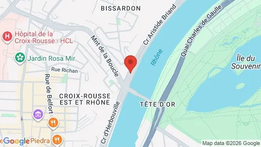 Apartments for rent i Lyon - kort over placeringen