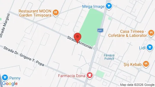 Apartments for rent i Timişoara - kort over placeringen