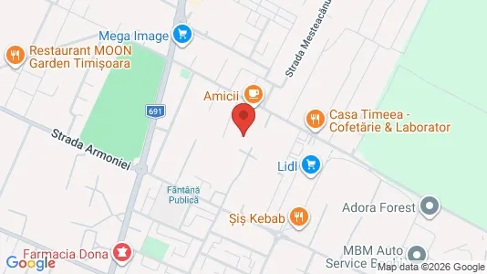 Apartments for rent i Timişoara - kort over placeringen