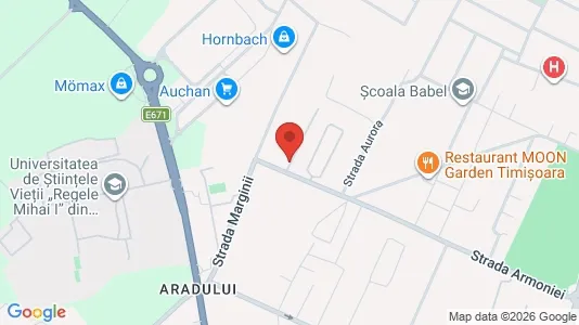 Apartments for rent i Timişoara - kort over placeringen