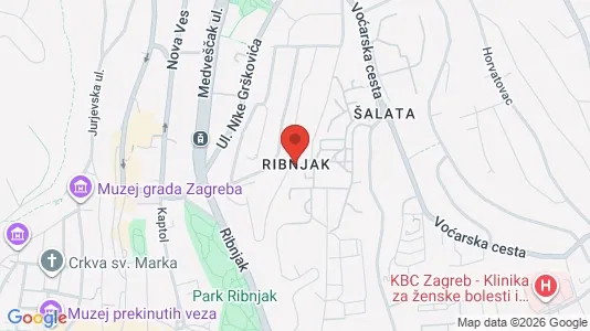 Apartments for rent i Sljeme (Medvednica-Tomislavac) - kort over placeringen