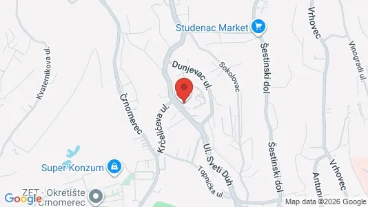 Apartments for rent i Sljeme (Medvednica-Tomislavac) - kort over placeringen