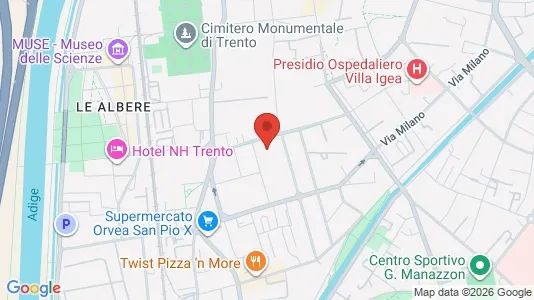 Rooms for rent i Trento - kort over placeringen