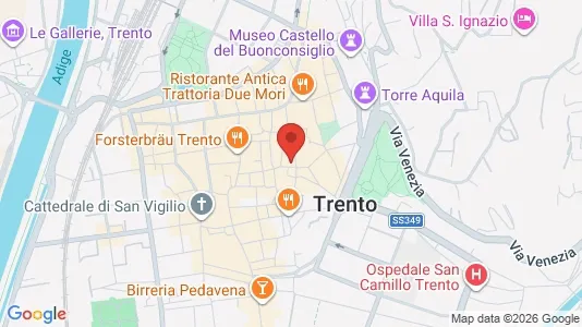 Rooms for rent i Trento - kort over placeringen