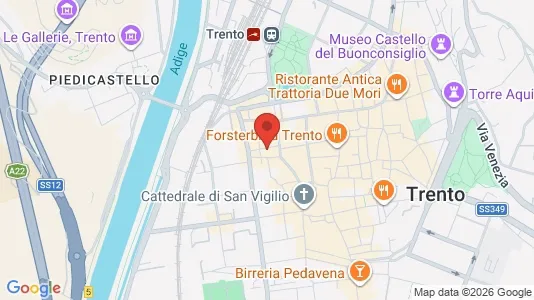Rooms for rent i Trento - kort over placeringen