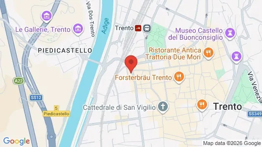 Rooms for rent i Trento - kort over placeringen
