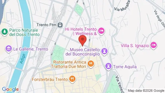Rooms for rent i Trento - kort over placeringen