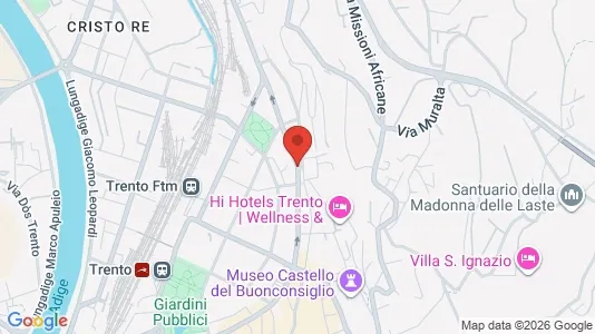 Rooms for rent i Trento - kort over placeringen