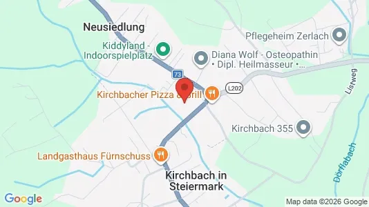 Apartments for rent i Kirchbach-Zerlach - kort over placeringen