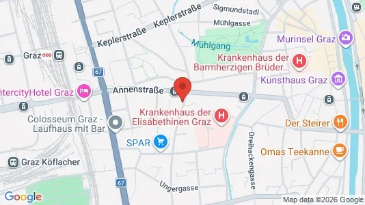 Apartments for rent i Graz - kort over placeringen