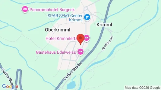 Apartments for rent i Krimml - kort over placeringen