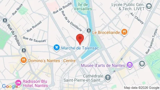 Rooms for rent i Nantes - kort over placeringen