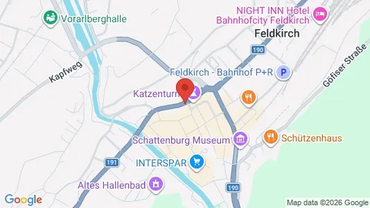 Apartments for rent i Feldkirch - kort over placeringen