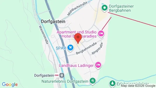 Apartments for rent i Dorfgastein - kort over placeringen
