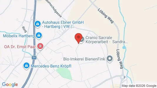 Apartments for rent i Grafendorf bei Hartberg - kort over placeringen