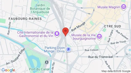 Apartments for rent i Dijon - kort over placeringen