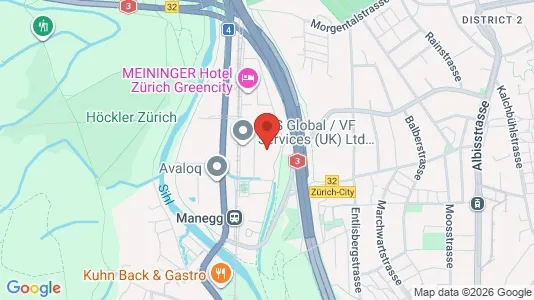 Apartments for rent i Zürich District 2 - kort over placeringen
