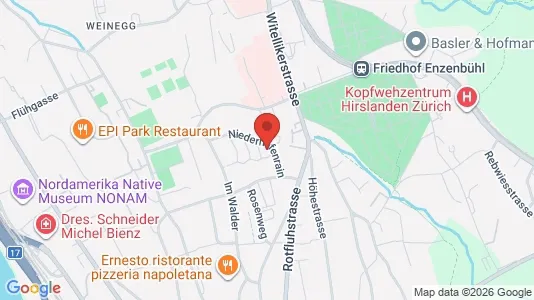 Apartments for rent i Zürich Distrikt 8 - kort over placeringen
