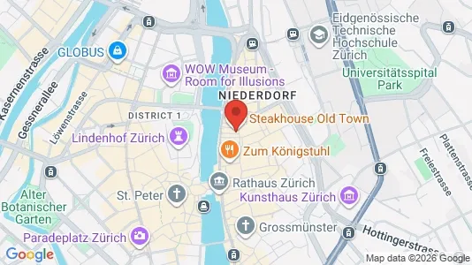 Rooms for rent i Zürich District 1 - Altstadt - kort over placeringen