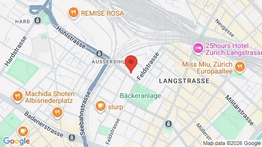 Apartments for rent i Zürich Distrikt 4  - Aussersihl - kort over placeringen
