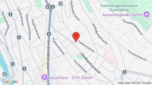 Apartments for rent i Zürich Distrikt 7 - kort over placeringen