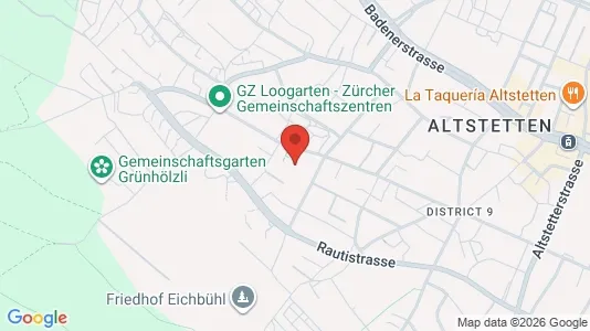 Apartments for rent i Zürich Distrikt 9 - kort over placeringen