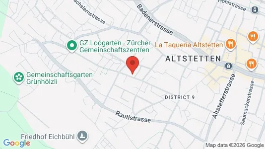 Apartments for rent i Zürich Distrikt 9 - kort over placeringen
