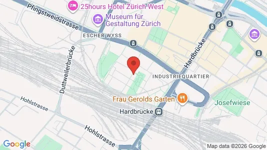 Apartments for rent i Zürich Distrikt 5 - Industriequartier - kort over placeringen
