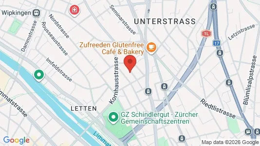 Apartments for rent i Zürich Distrikt 6 - kort over placeringen