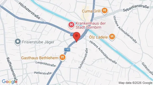 Apartments for rent i Dornbirn - kort over placeringen